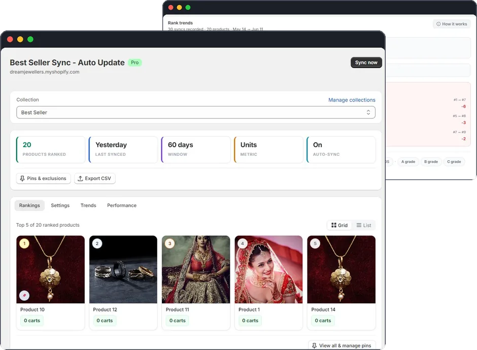 BestRank product interface